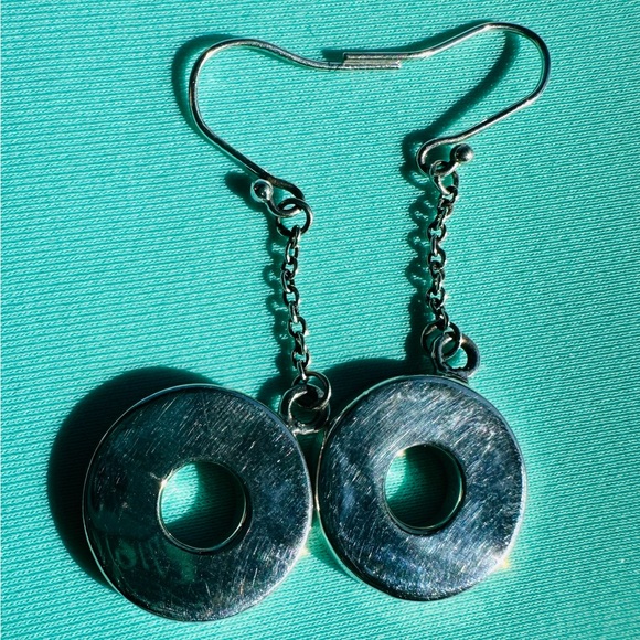 Tiffany & Co: Circle Drop Earrings, 1837, 925 Sterling Silver - Picture 4 of 4